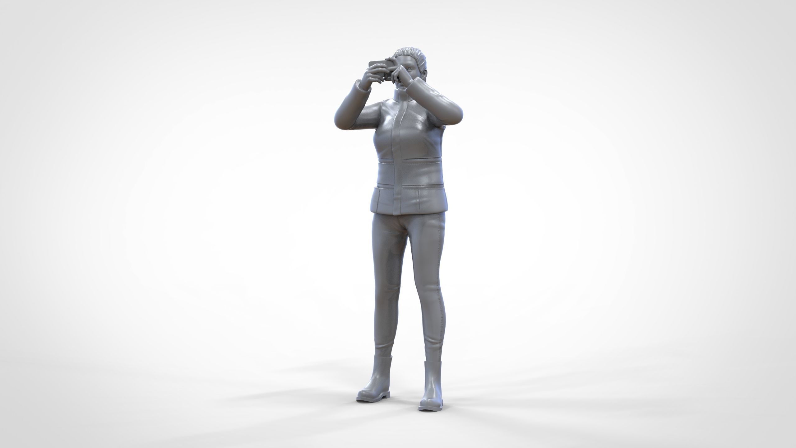 N9 Tourist on Ship taking photo with smartphone Camera 3D print model_29