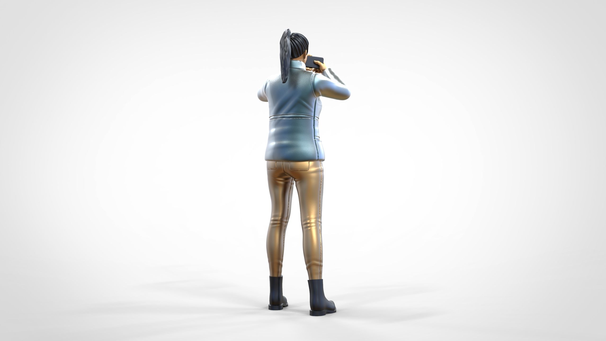 N9 Tourist on Ship taking photo with smartphone Camera 3D print model_7