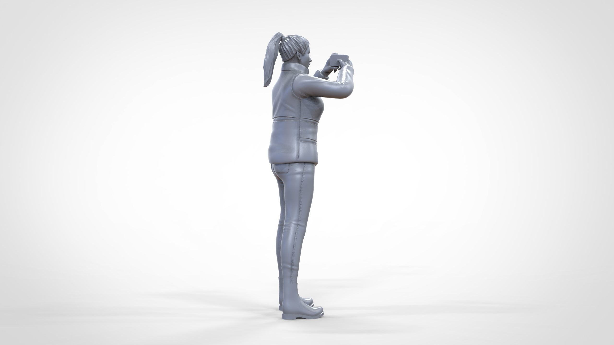 N9 Tourist on Ship taking photo with smartphone Camera 3D print model_23