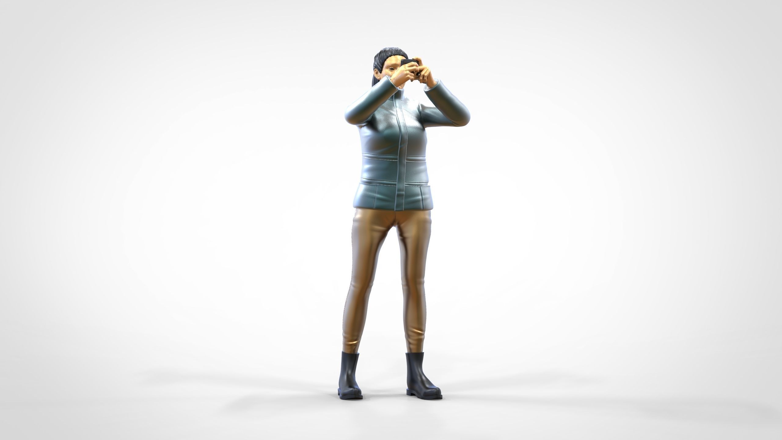 N9 Tourist on Ship taking photo with smartphone Camera 3D print model_20