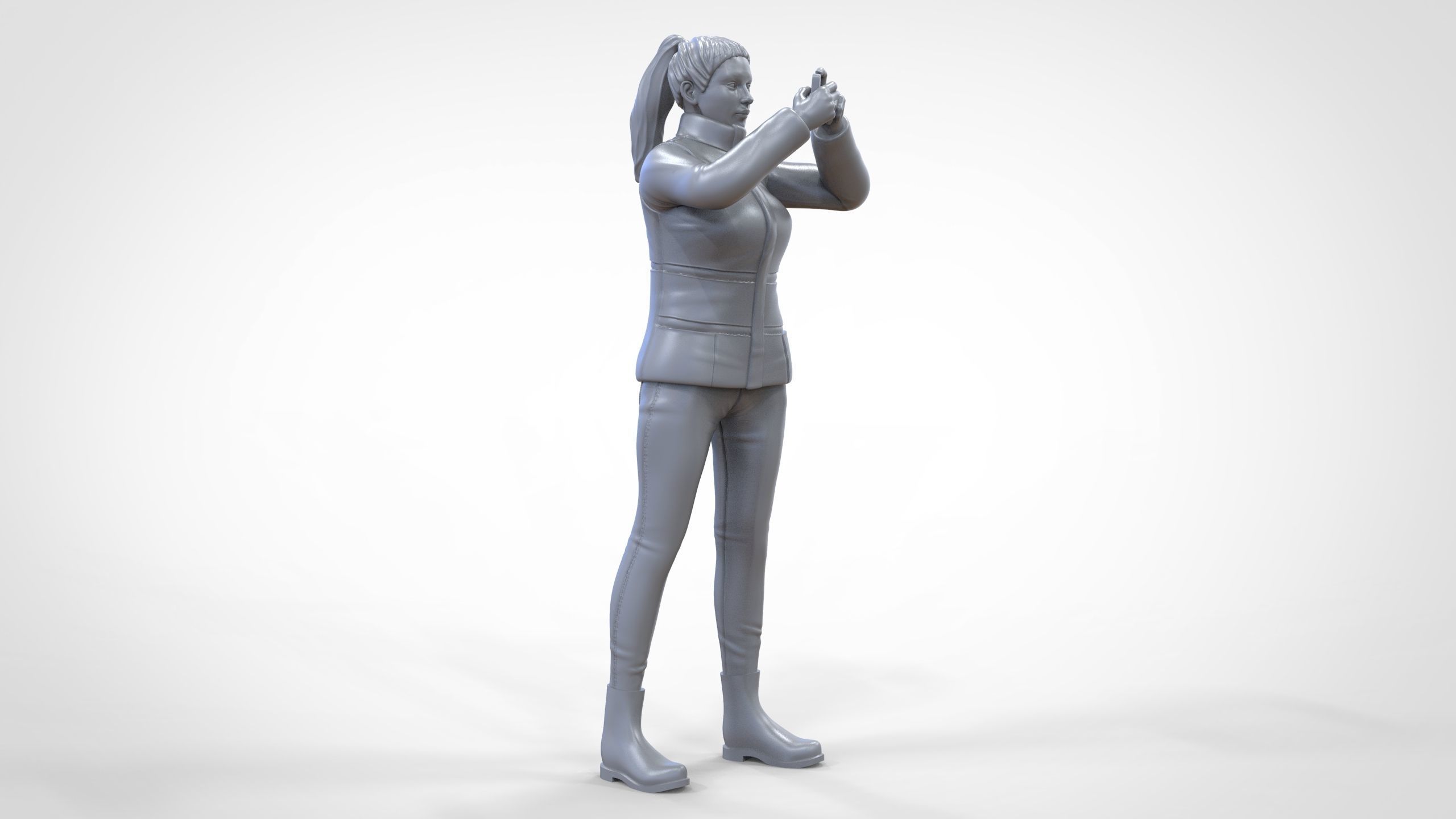 N9 Tourist on Ship taking photo with smartphone Camera 3D print model_21