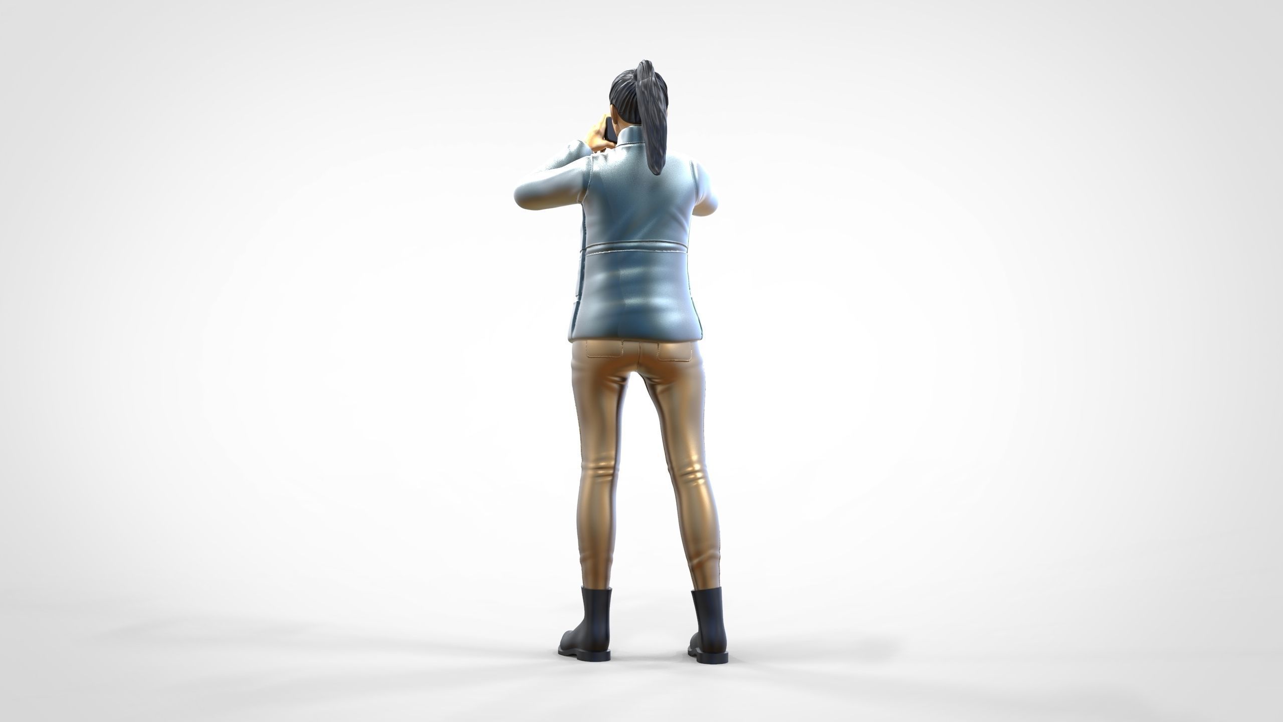 N9 Tourist on Ship taking photo with smartphone Camera 3D print model_9