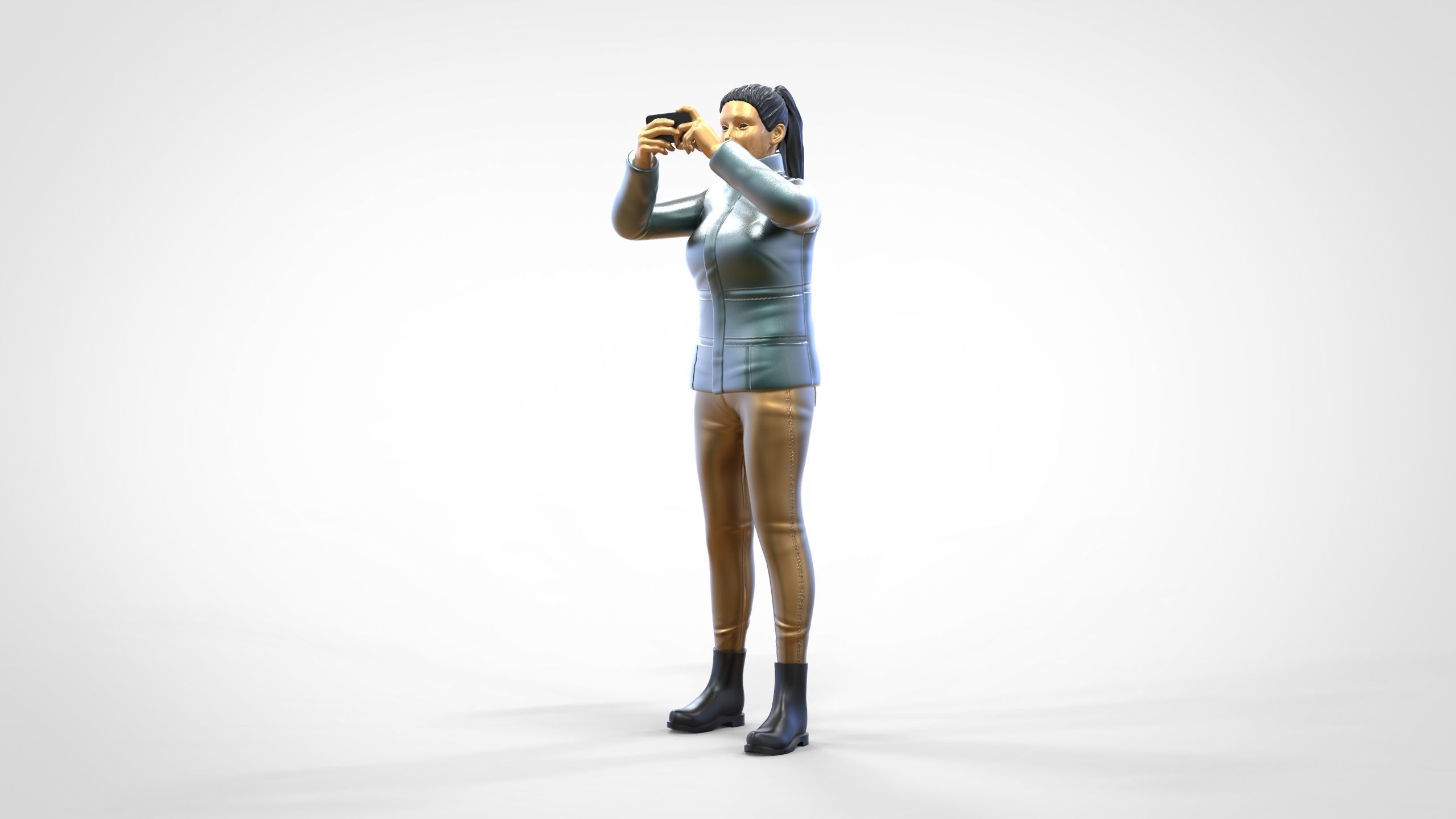 N9 Tourist on Ship taking photo with smartphone Camera 3D print model_16