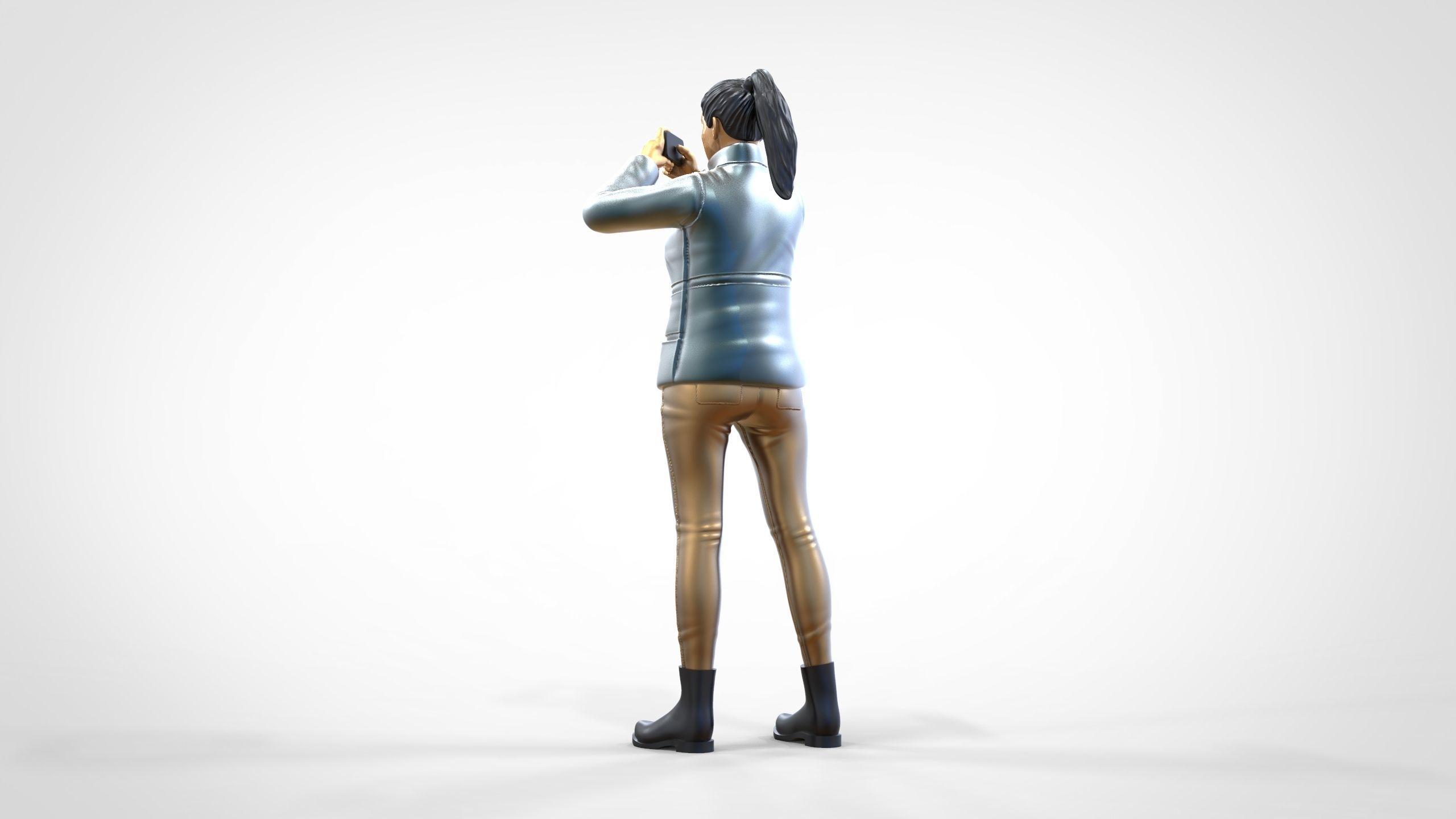 N9 Tourist on Ship taking photo with smartphone Camera 3D print model_10