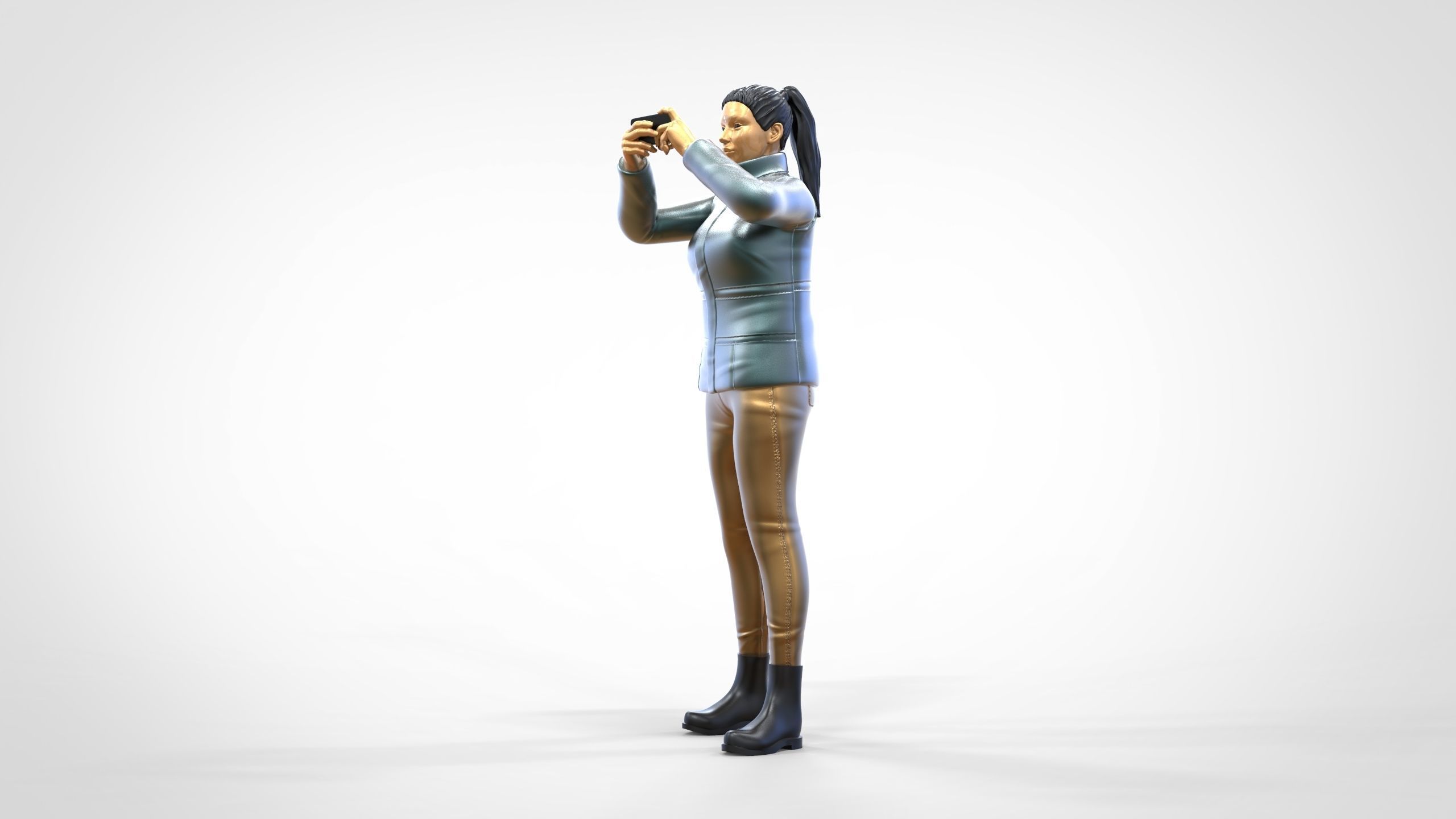 N9 Tourist on Ship taking photo with smartphone Camera 3D print model_15