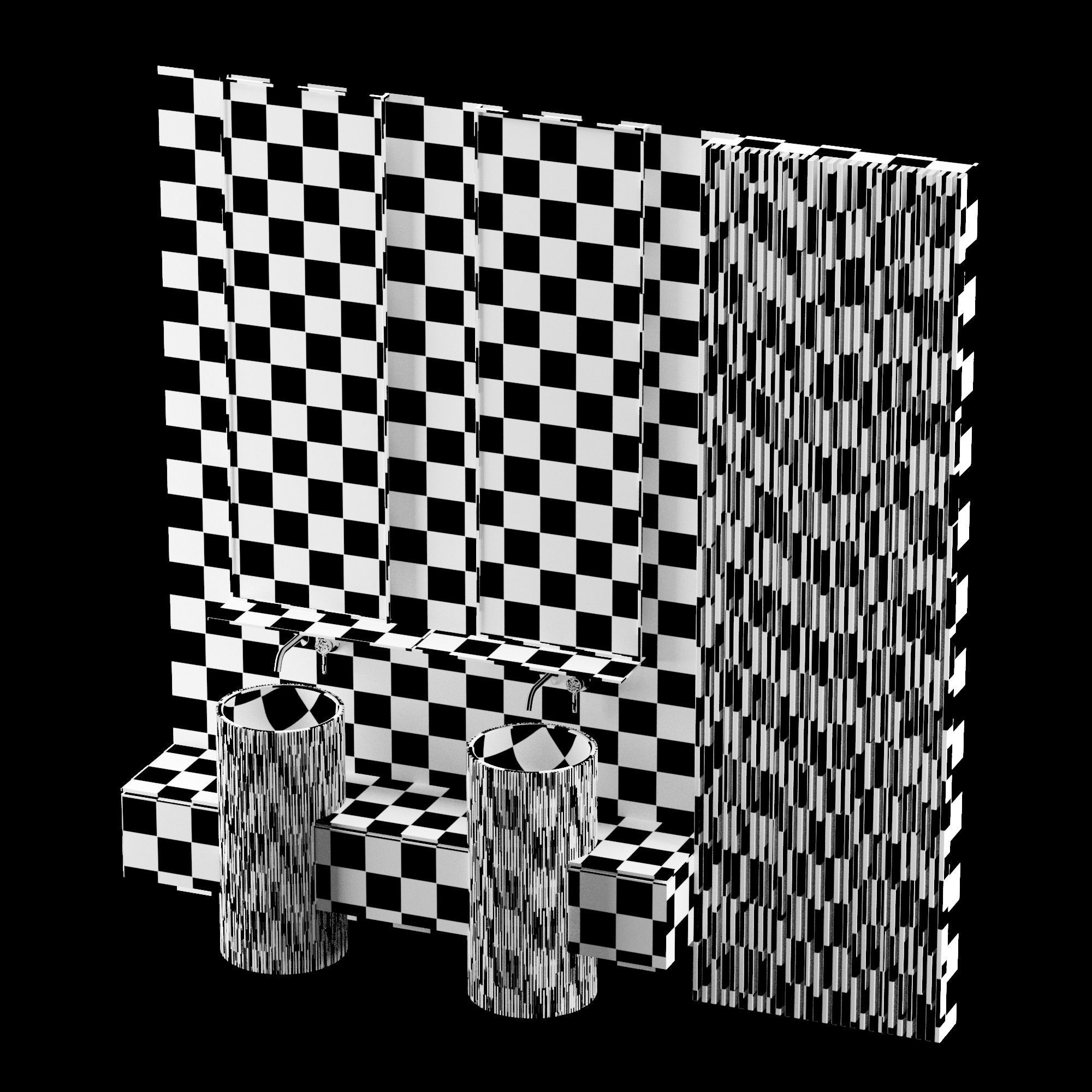 MODERN - Gray Bathroom 03 3D model_3