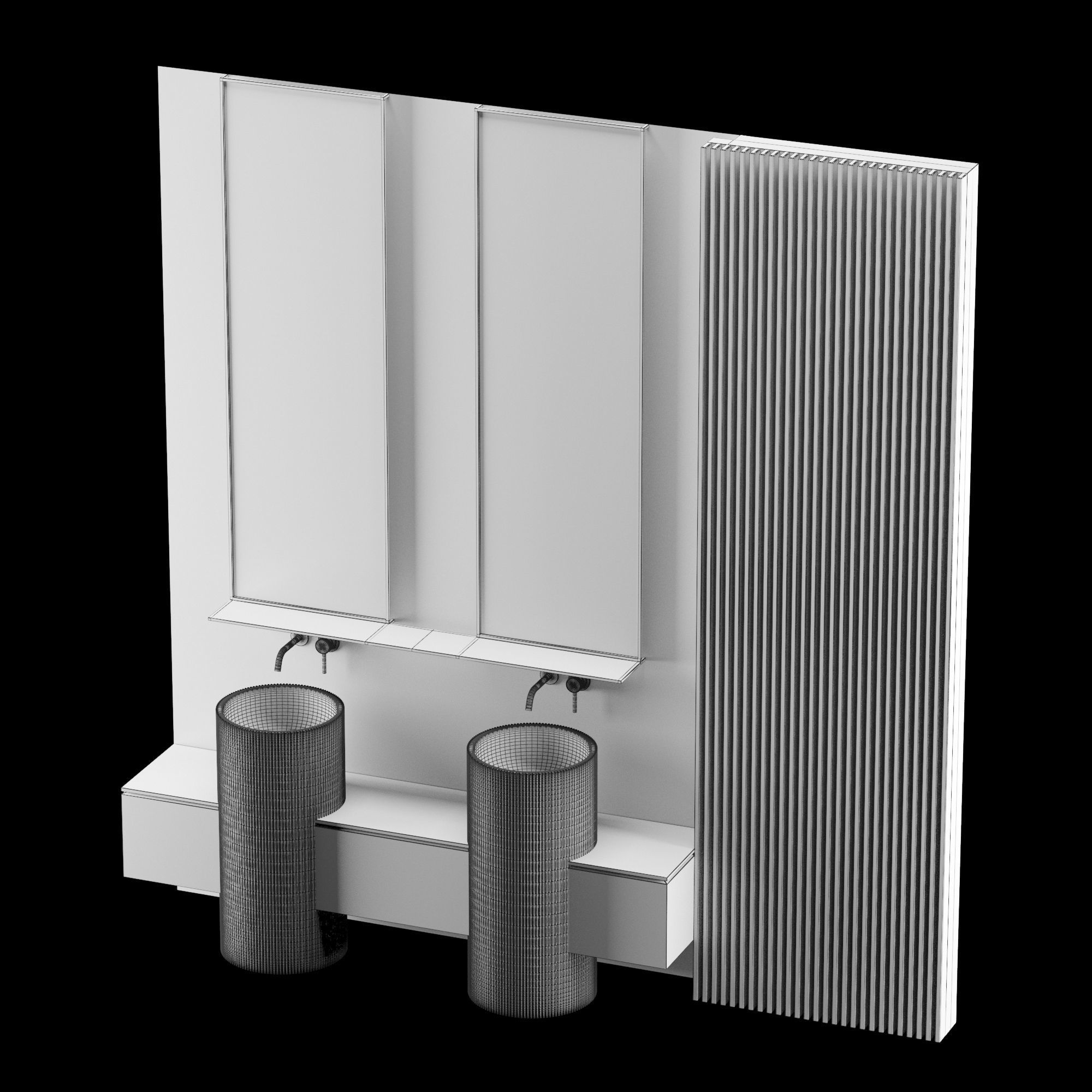 MODERN - Gray Bathroom 03 3D model_4