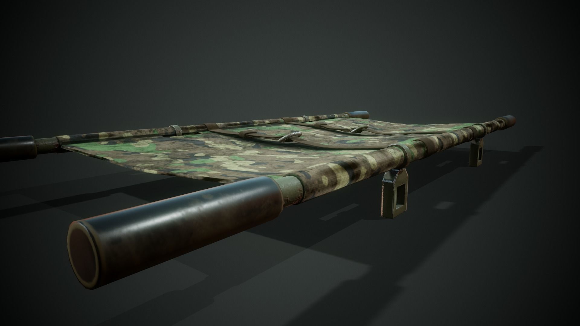 Military Stretcher - Tutorial Included Low-poly 3D model_6