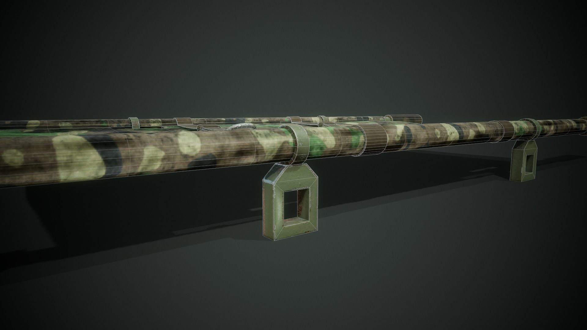 Military Stretcher - Tutorial Included Low-poly 3D model_9