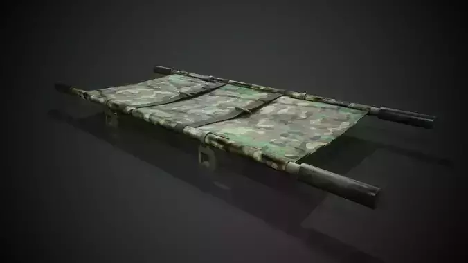 Military Stretcher - Tutorial Included Low-poly 3D model