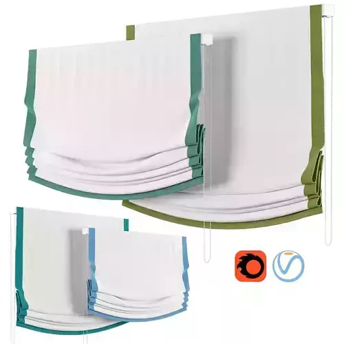 Roman Curtains 26 Etsy White with Dolce Cape Border