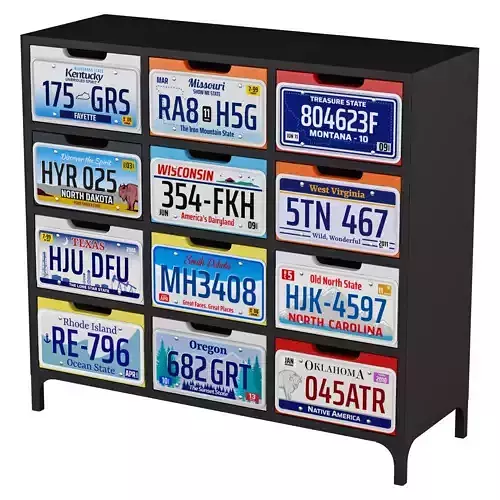 Comod USA licence plate