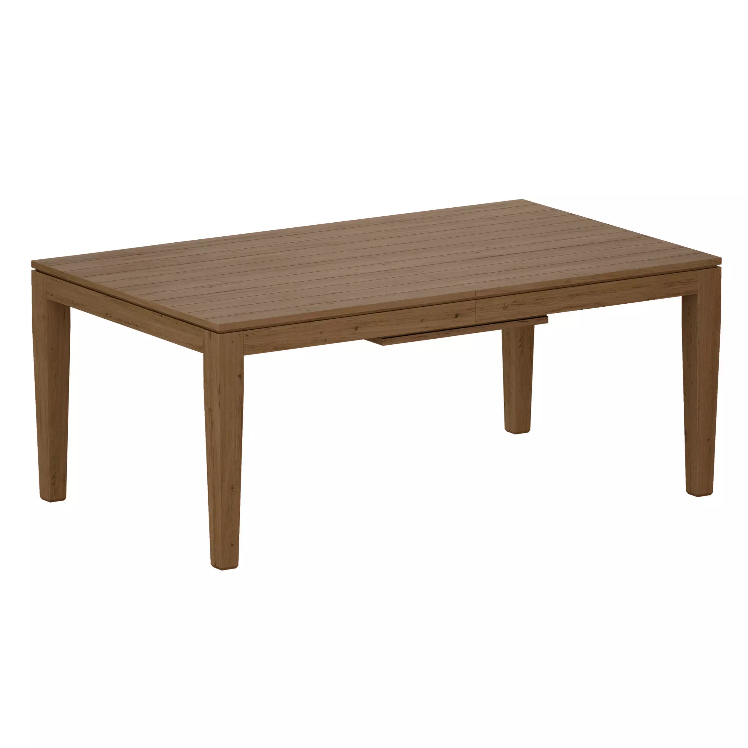 Morris Ash Grey Reclaimed Wood Extension Dining Table 3D model_0