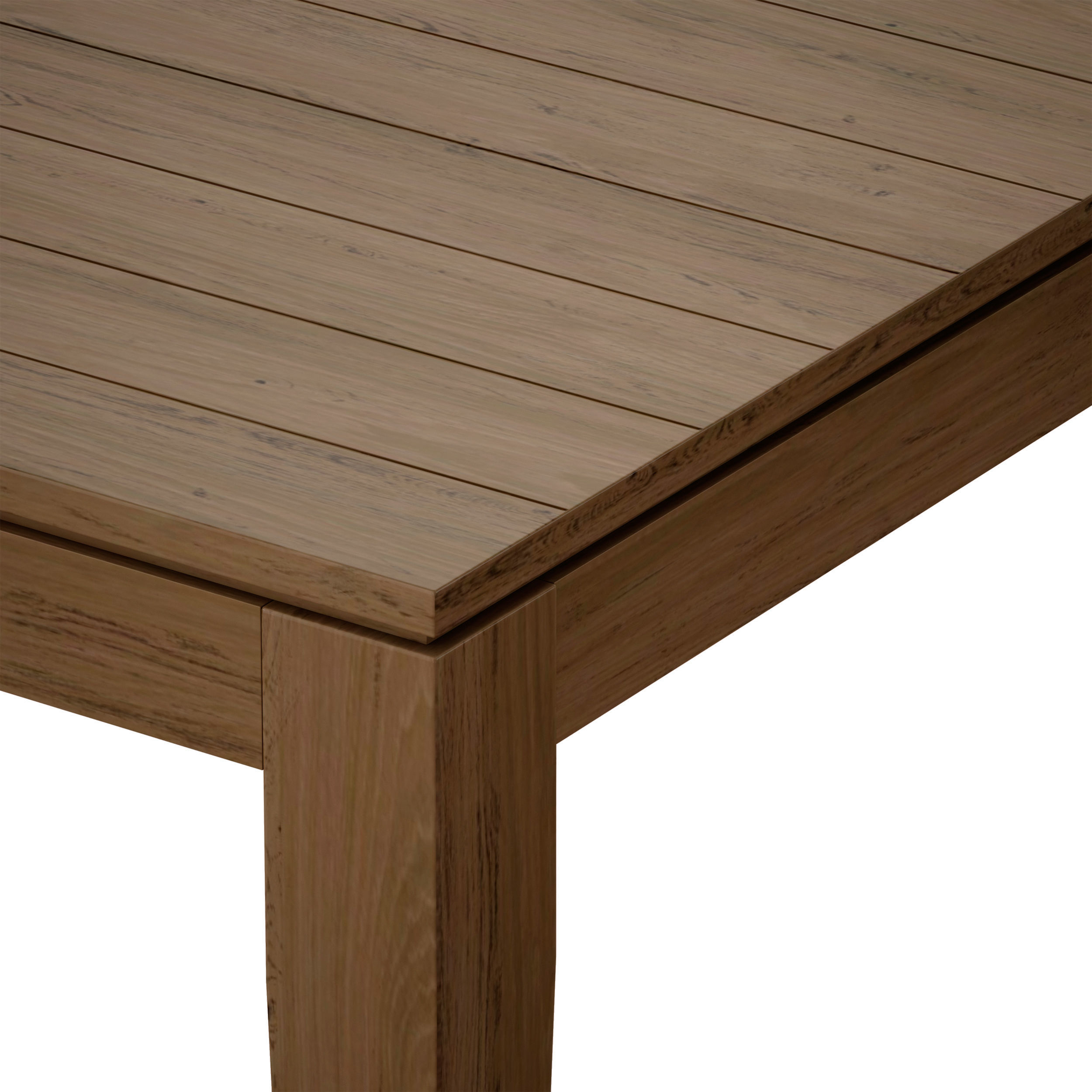 Morris Ash Grey Reclaimed Wood Extension Dining Table 3D model_9
