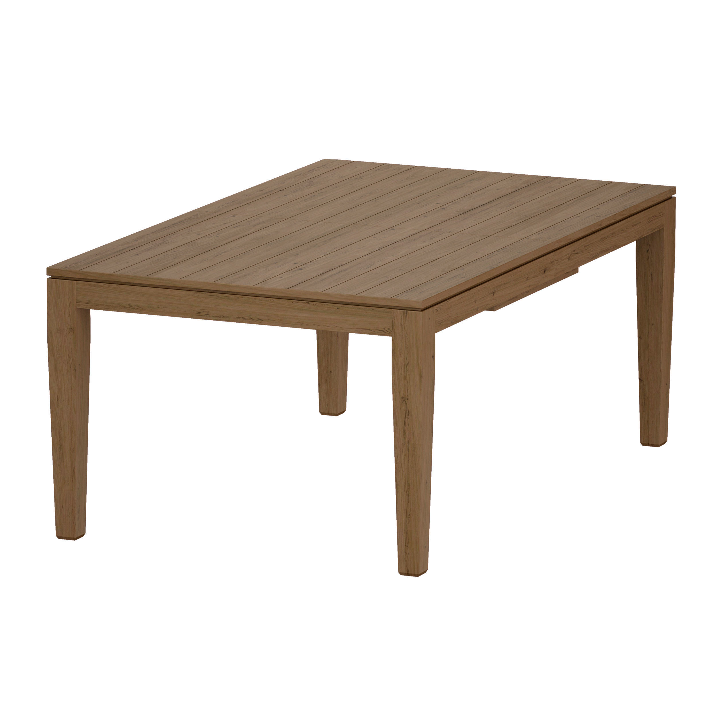 Morris Ash Grey Reclaimed Wood Extension Dining Table 3D model_4