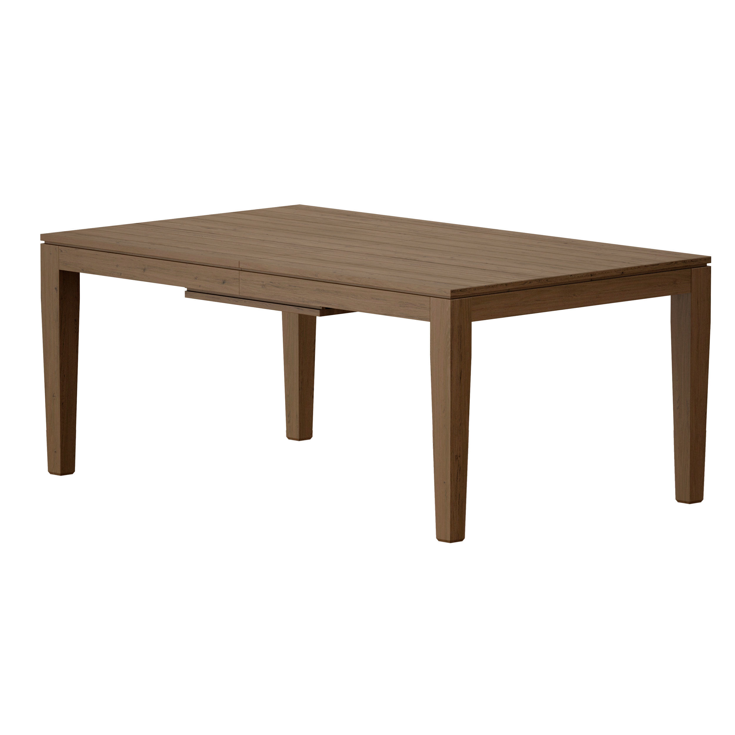 Morris Ash Grey Reclaimed Wood Extension Dining Table 3D model_7