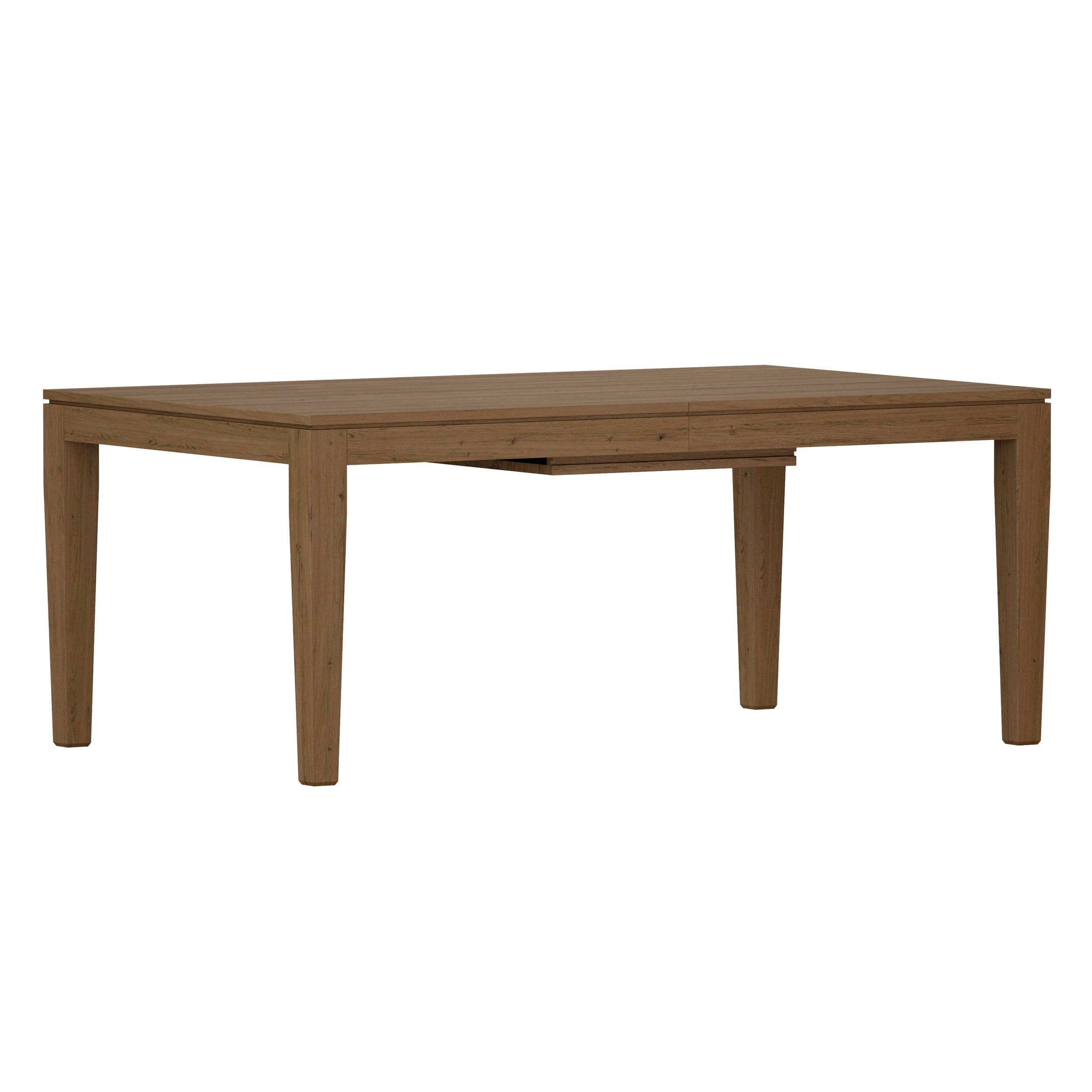 Morris Ash Grey Reclaimed Wood Extension Dining Table 3D model_1