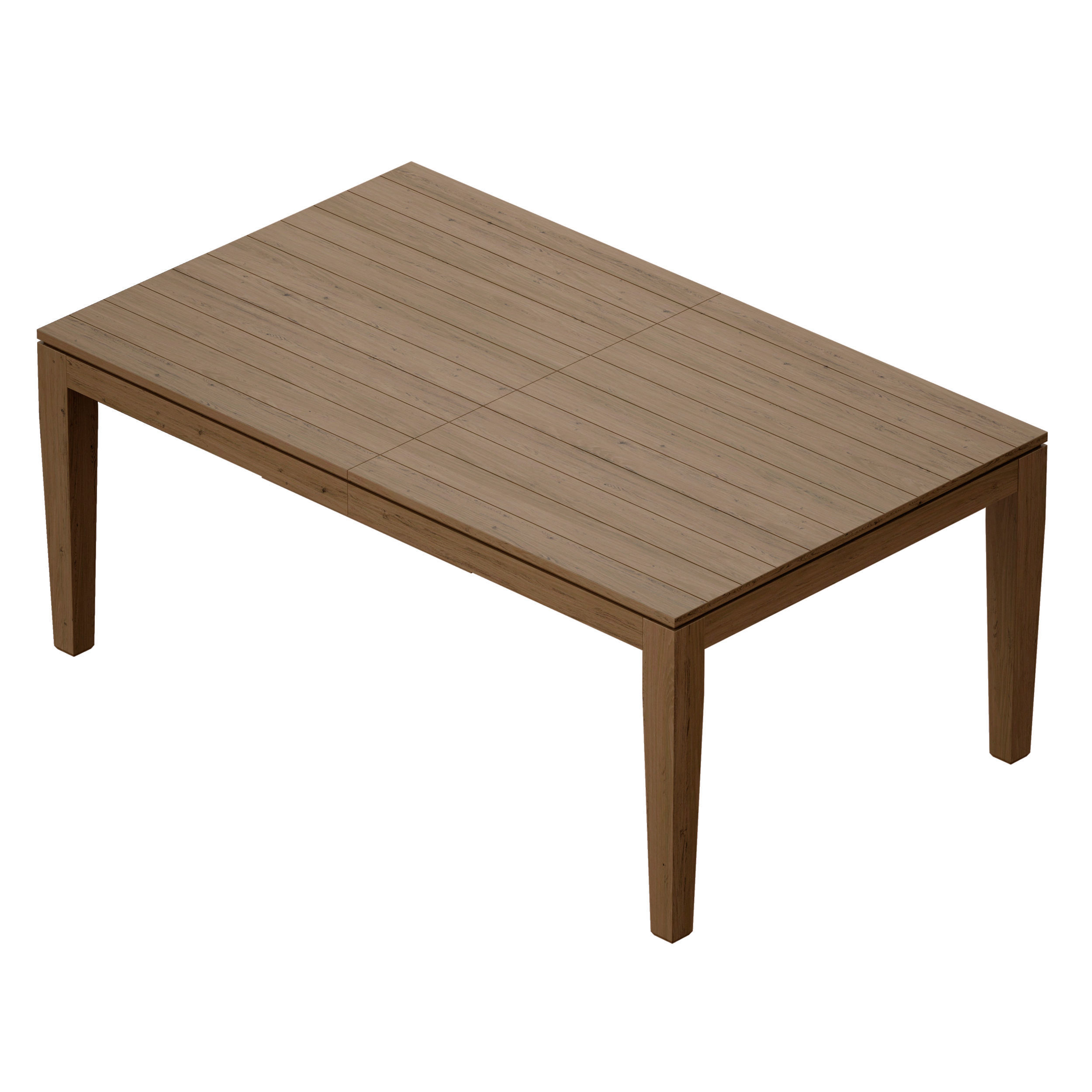 Morris Ash Grey Reclaimed Wood Extension Dining Table 3D model_8