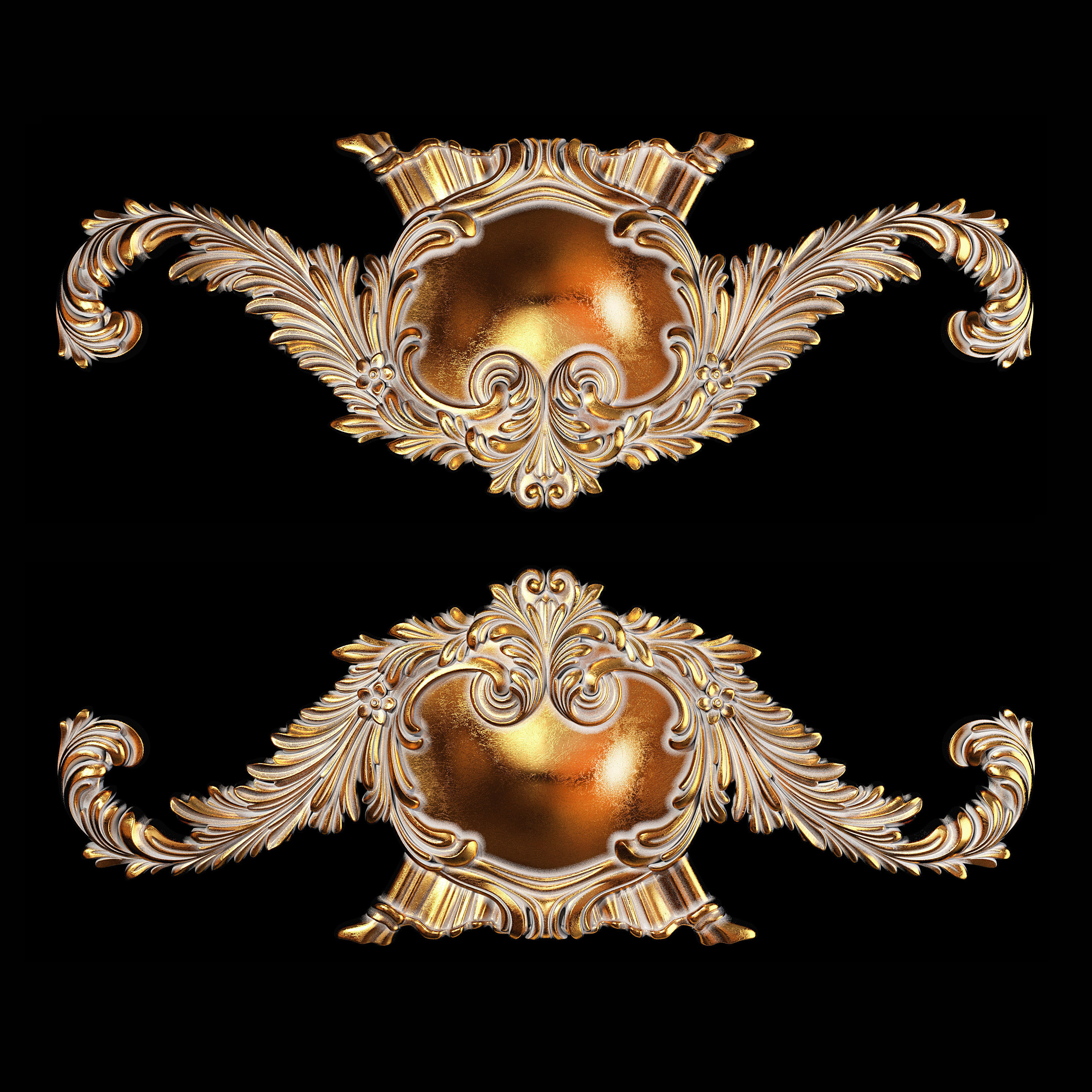 Classic carved 062 3D model_1