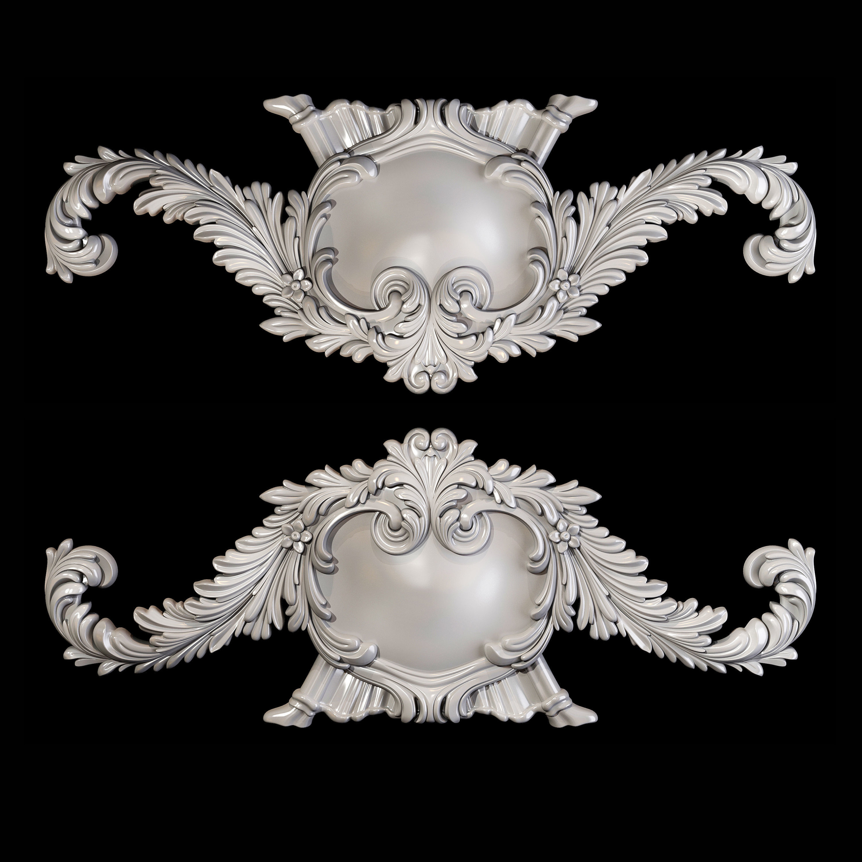 Classic carved 062 3D model_3