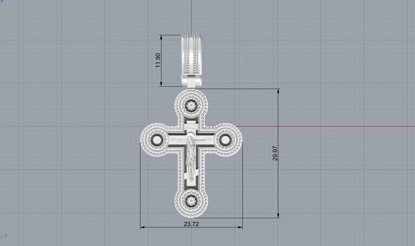 Orthodox cross 3D print model_4