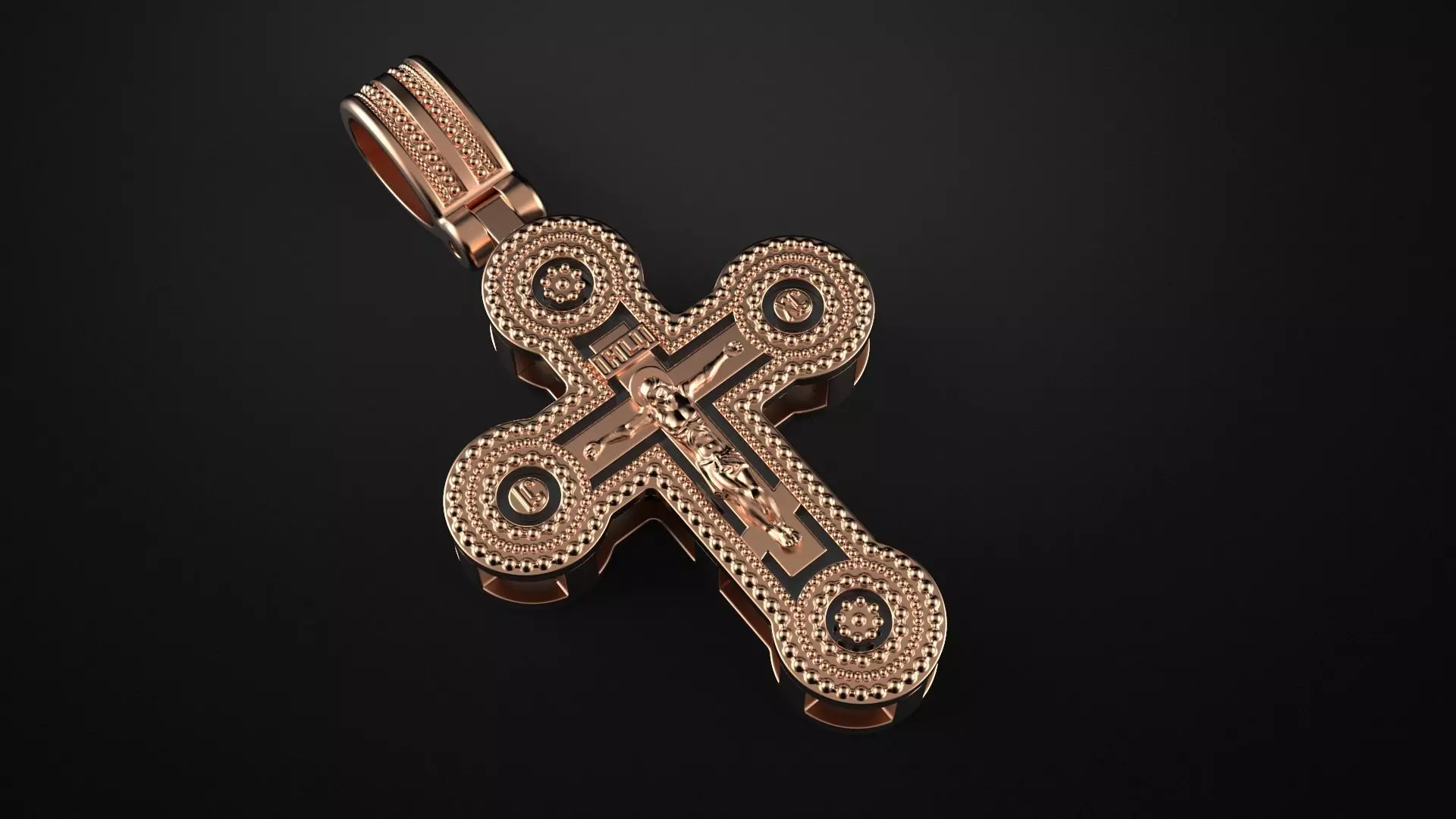 Orthodox cross 3D print model_0