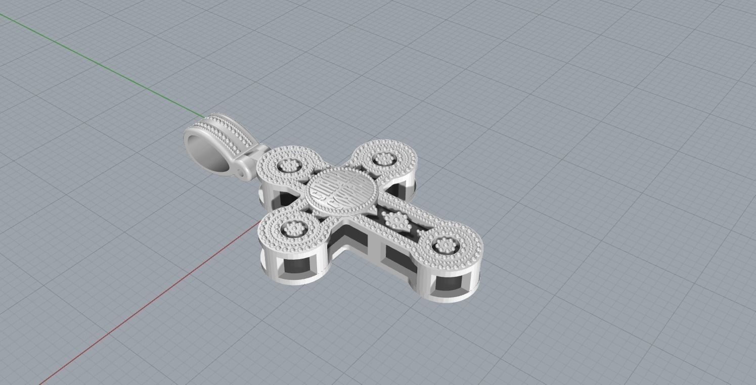 Orthodox cross 3D print model_1