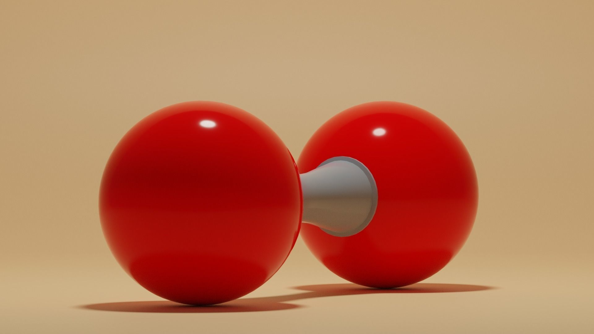 O2 Oxygen Molecule Low-poly 3D model_3