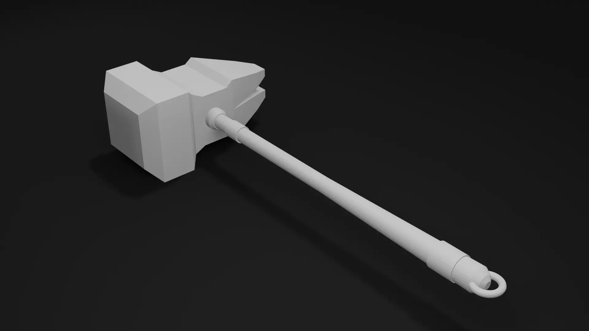 Fantasy hammer in minimalistic style 4 Free low-poly 3D model
