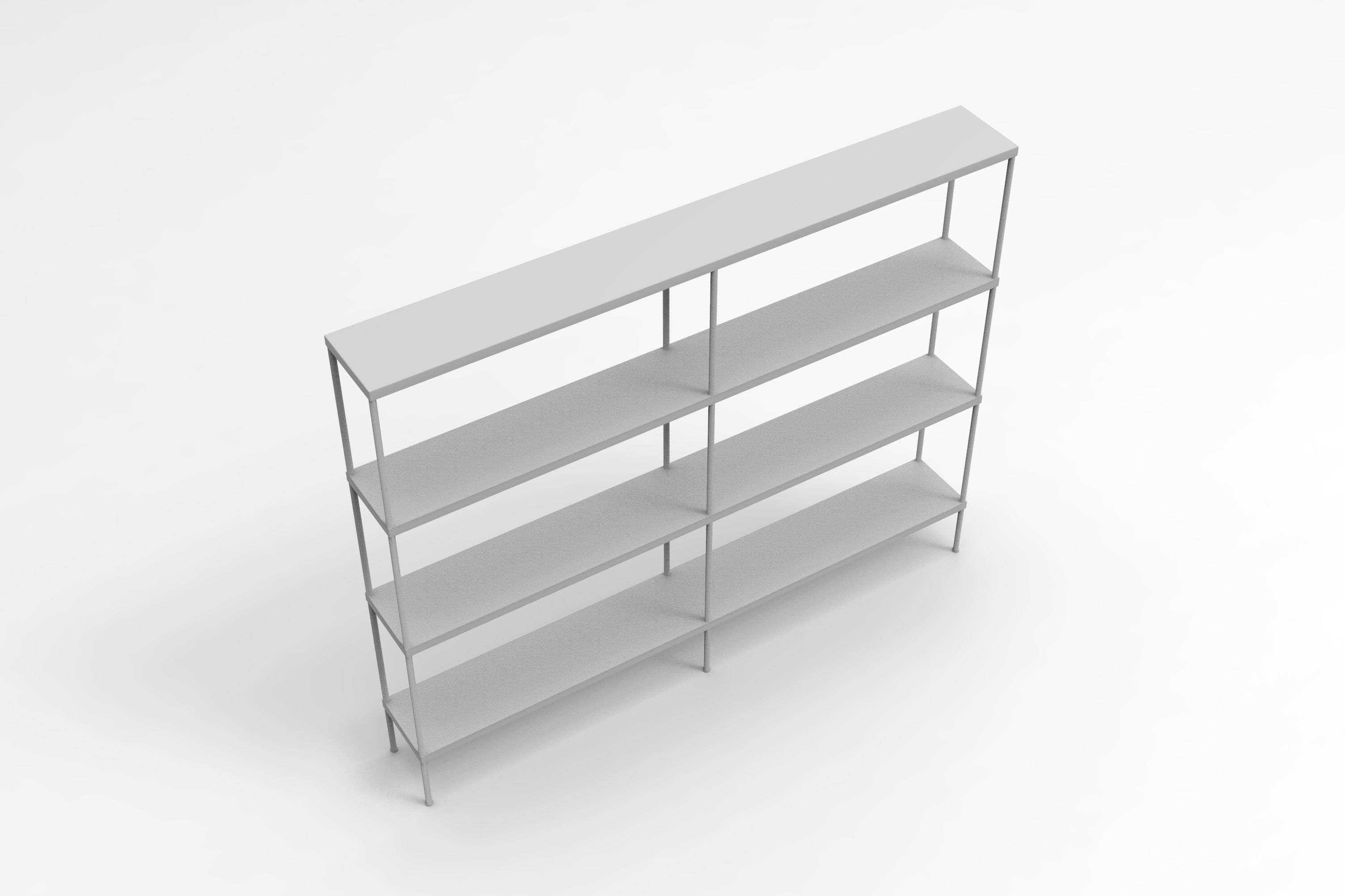 Shelving System Low-poly 3D model_8
