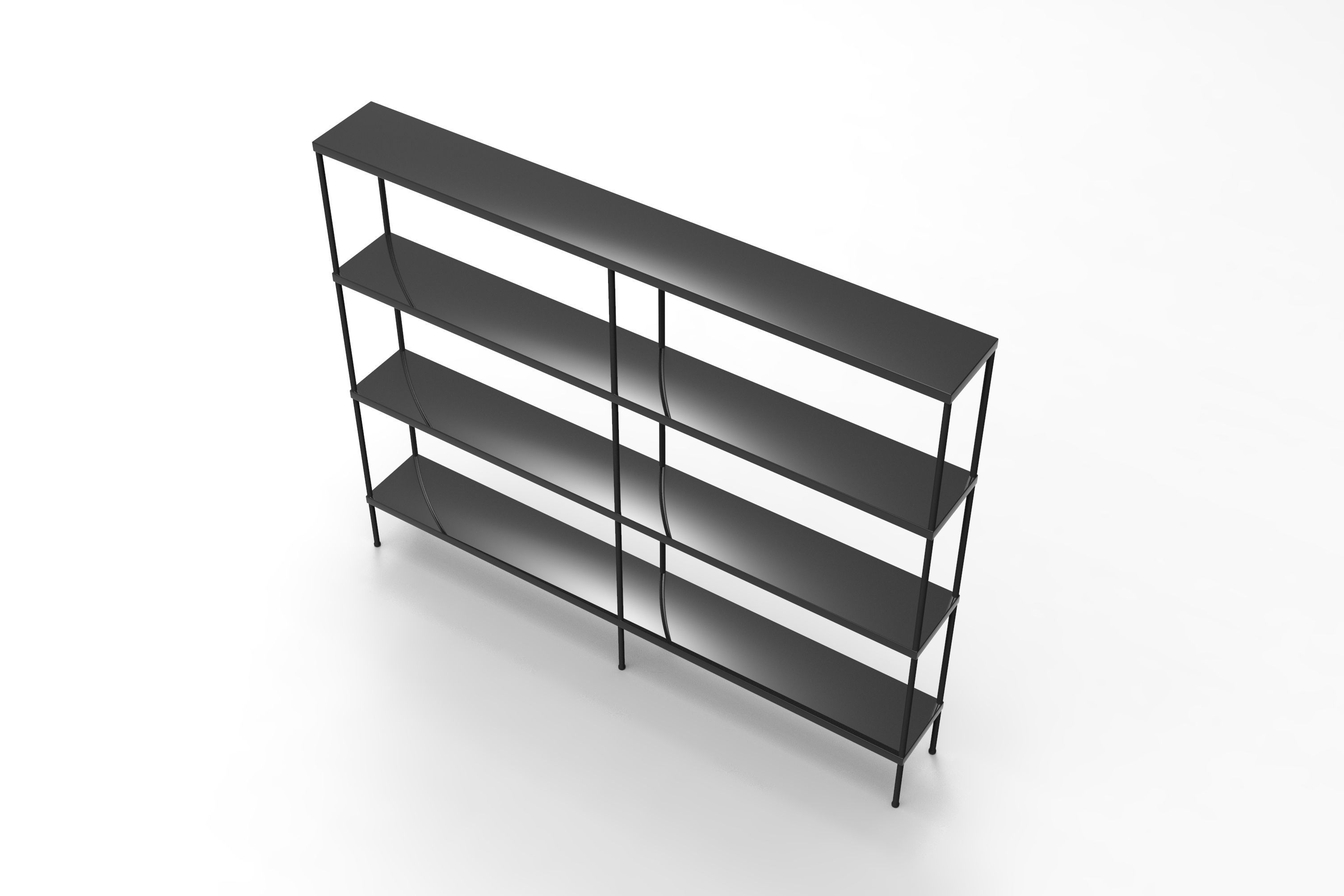 Shelving System Low-poly 3D model_3