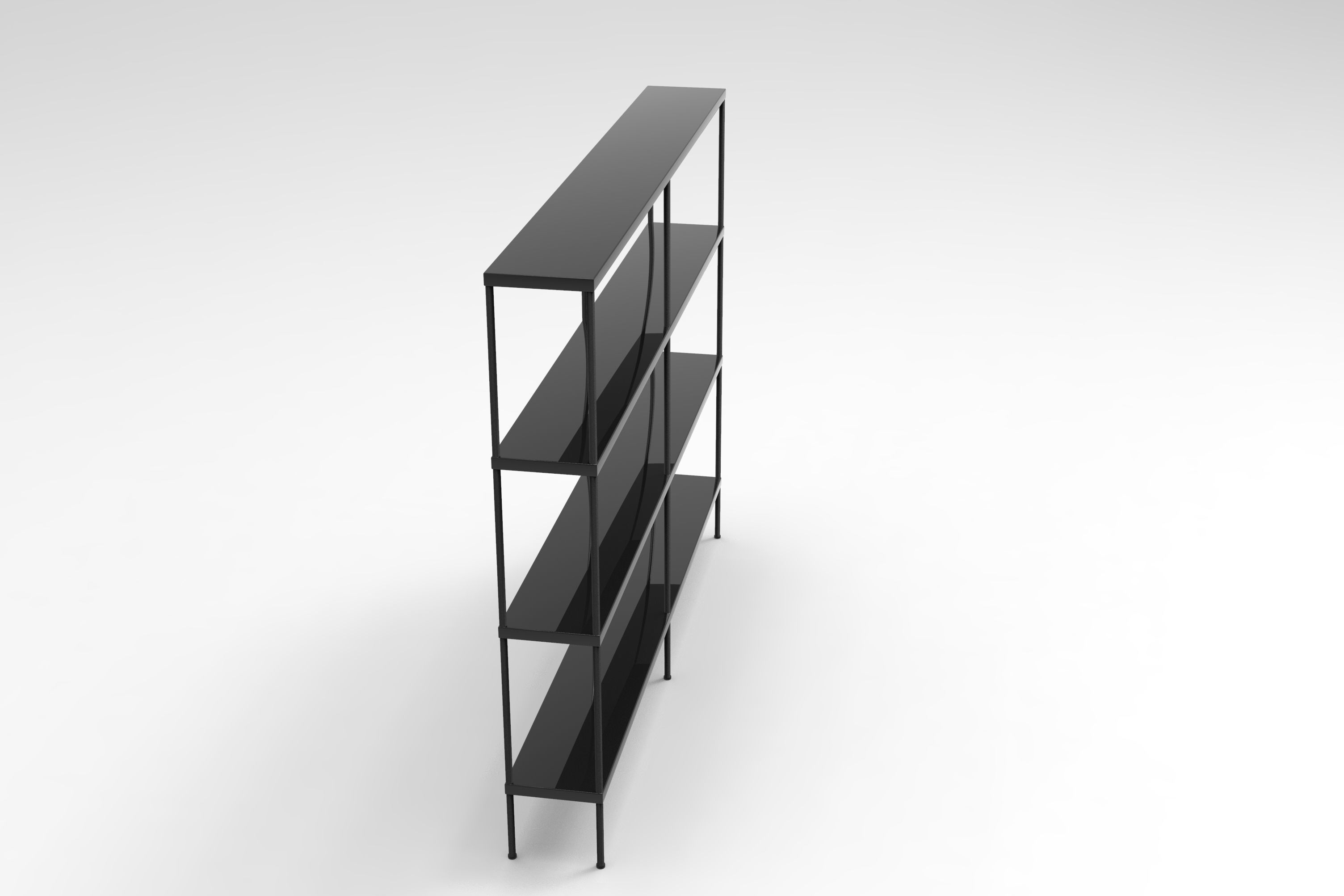 Shelving System Low-poly 3D model_2