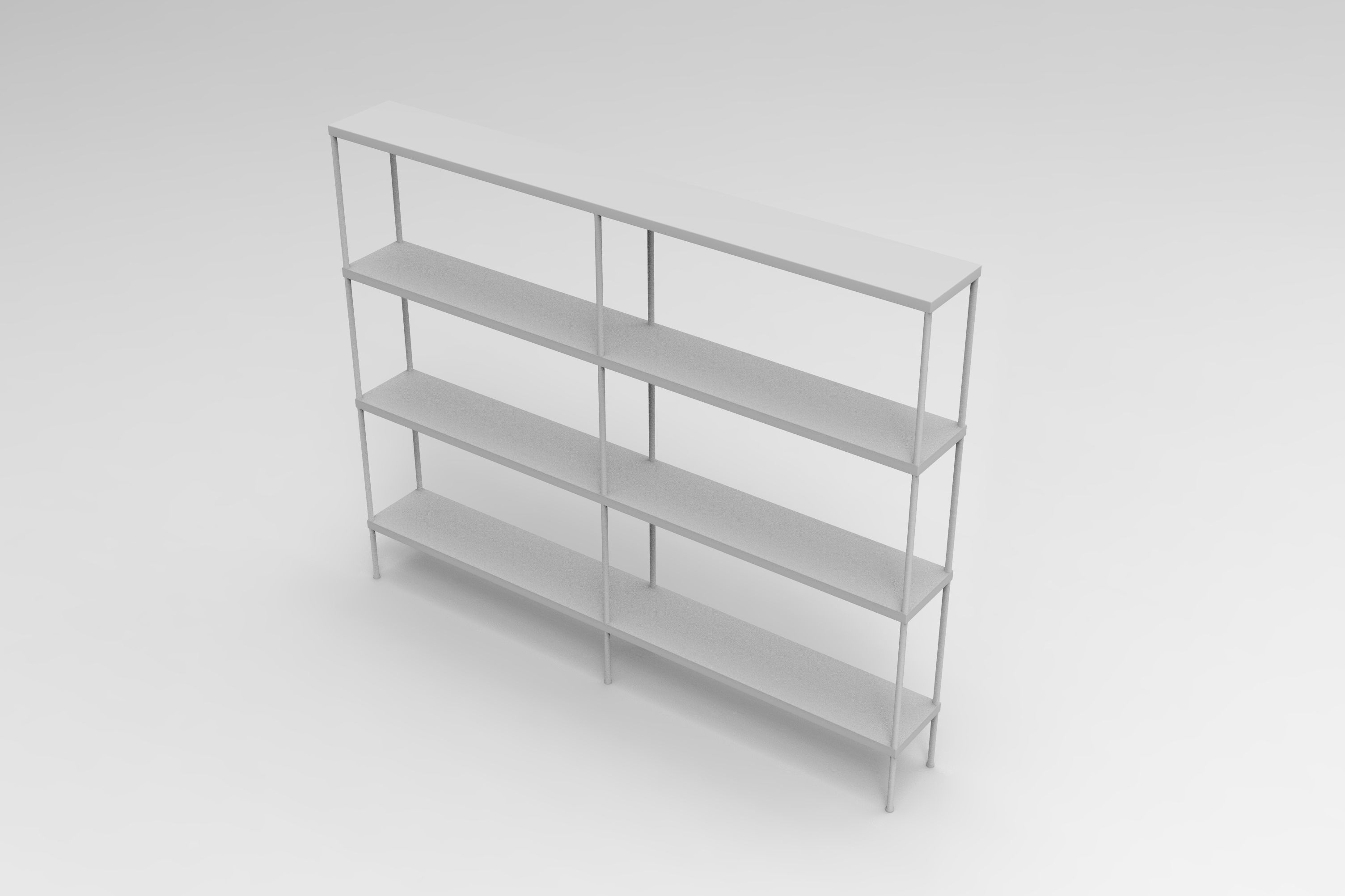 Shelving System Low-poly 3D model_7