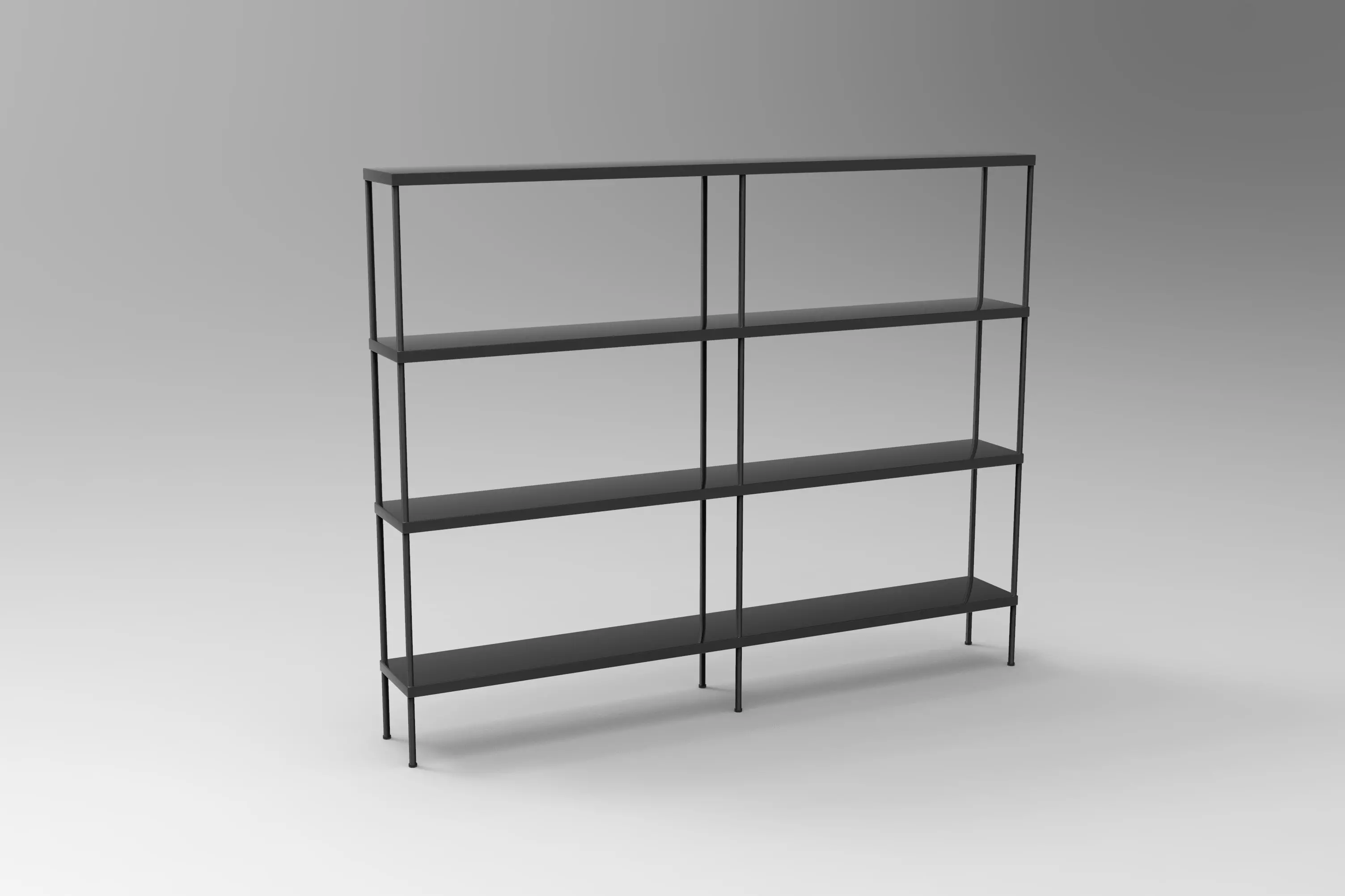 Shelving System Low-poly 3D model_0