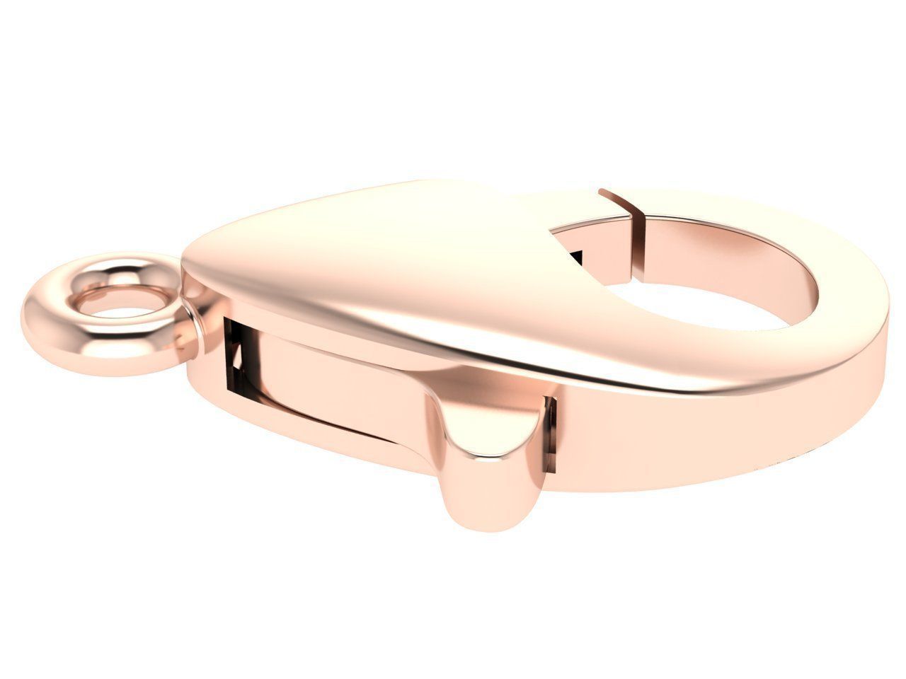 jewelry lock 12x8mm Carabine 3D print model  3D print model_2