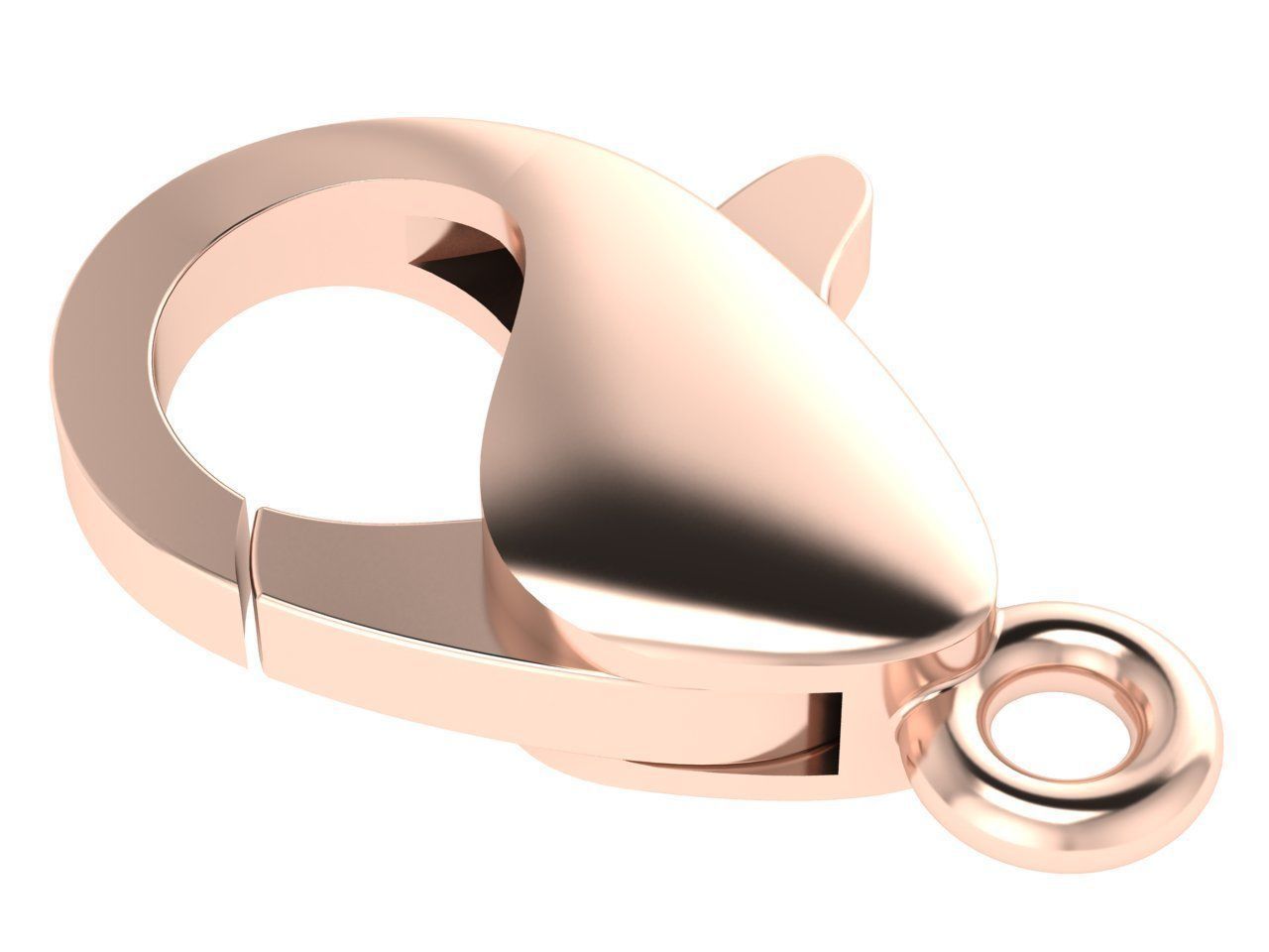 jewelry lock 12x8mm Carabine 3D print model  3D print model_3