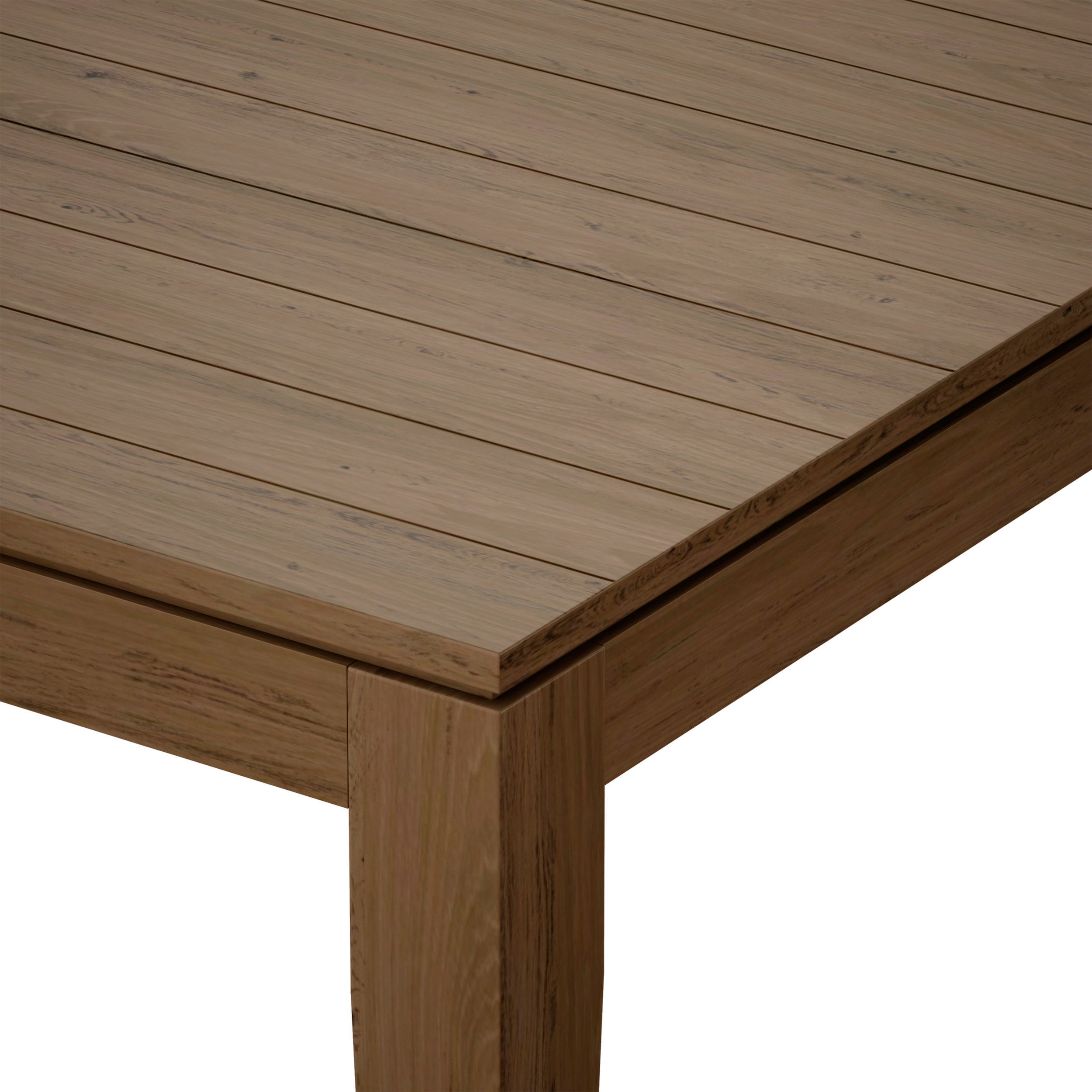 Morris Ash Grey Reclaimed Wood Extension Dining Table Open 3D model_9