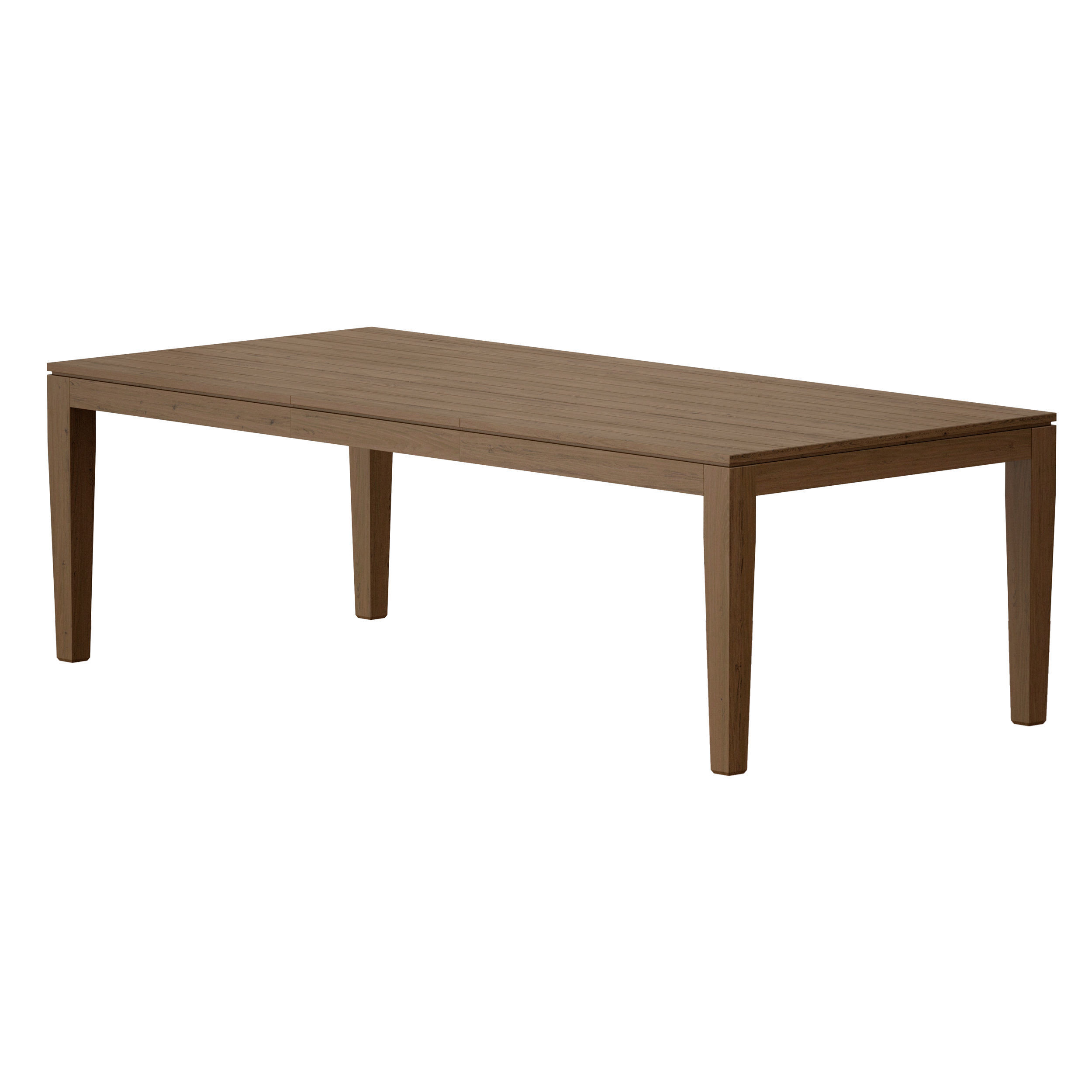 Morris Ash Grey Reclaimed Wood Extension Dining Table Open 3D model_7