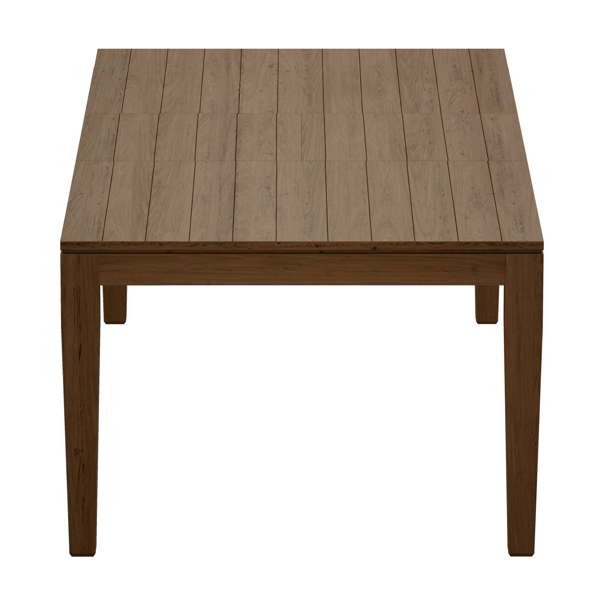 Morris Ash Grey Reclaimed Wood Extension Dining Table Open 3D model_6