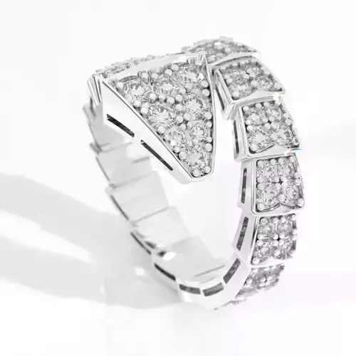 BVLGARI snake diamonds ring 3D print model