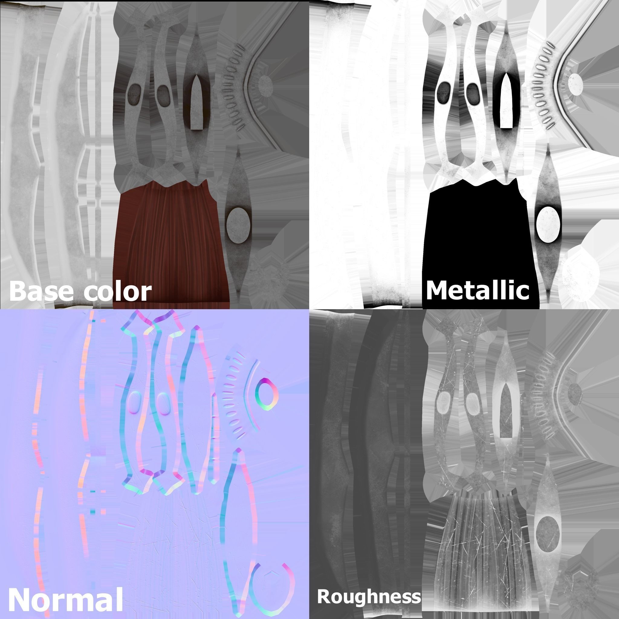 Falchion sword Low-poly 3D model_9
