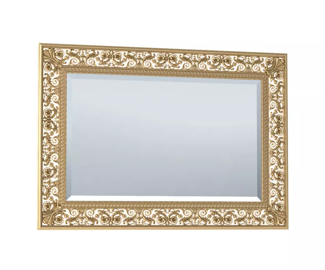 Classic mirror with facet 3D model_0