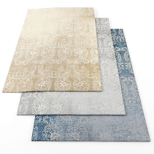 Rugs-1107 rugs for living room with damask pattern Low-poly 3D model