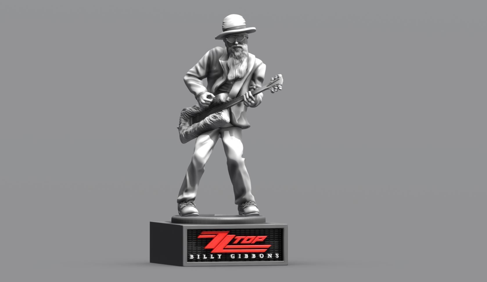 billy gibbons zz top - 3Dprinting 3D print model_5