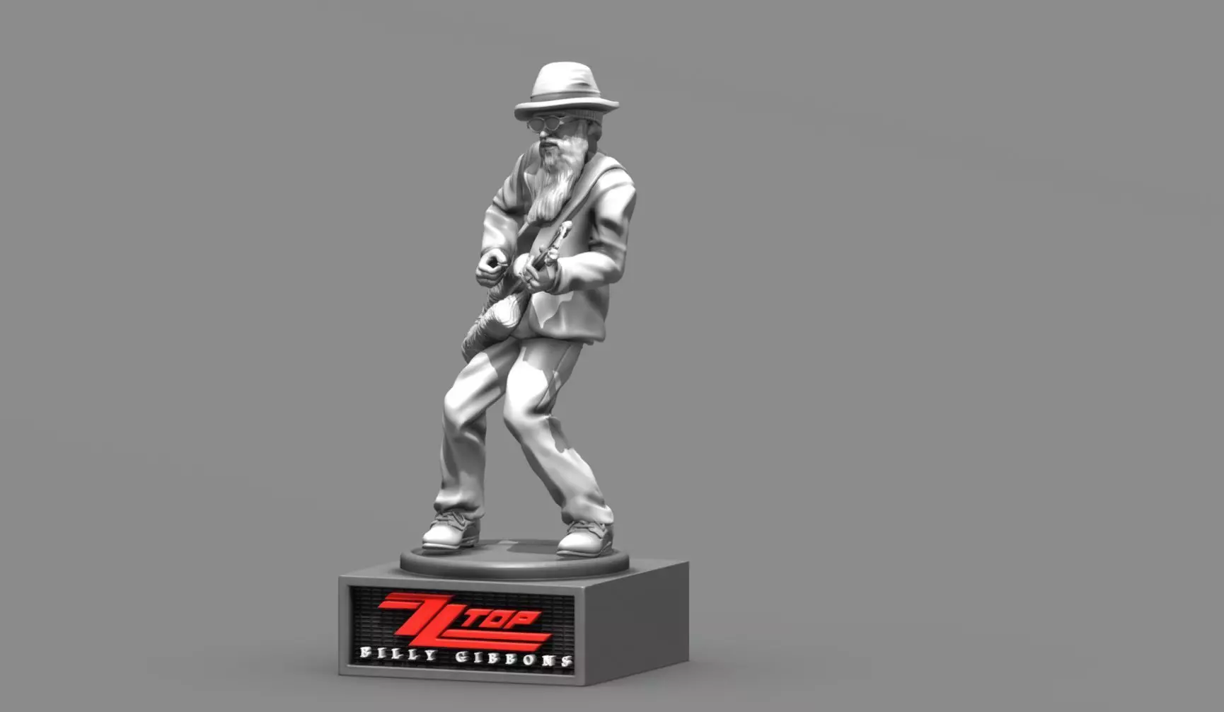 billy gibbons zz top - 3Dprinting 3D print model_0