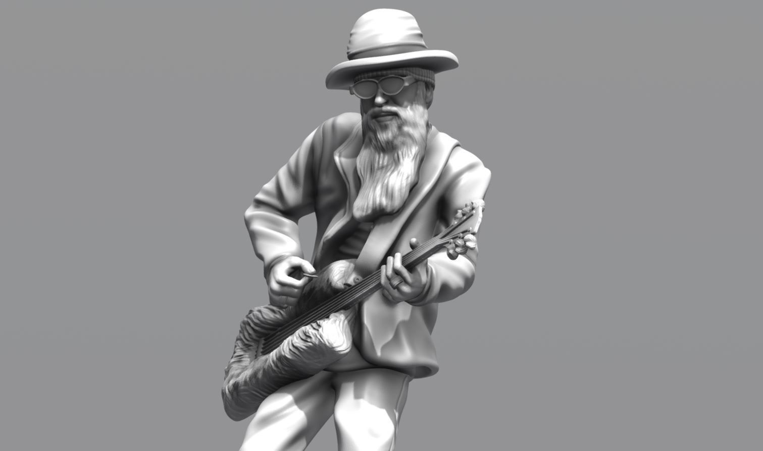 billy gibbons zz top - 3Dprinting 3D print model_16