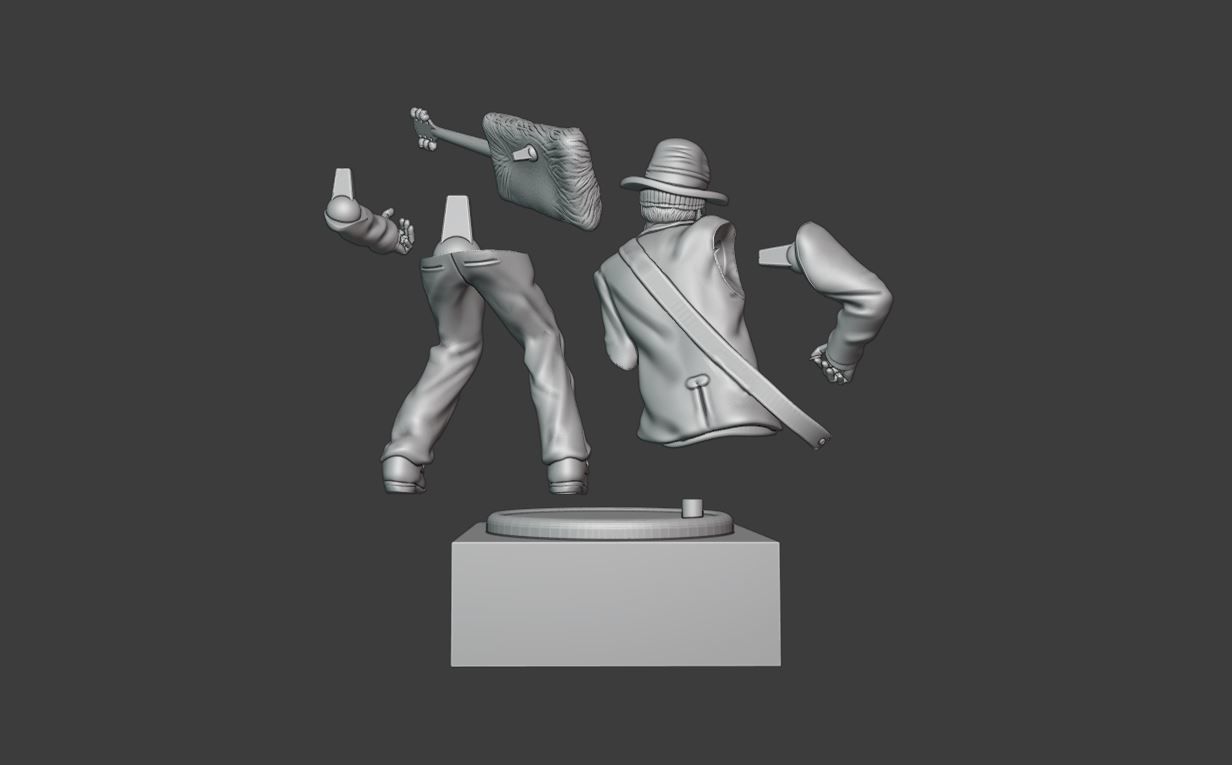 billy gibbons zz top - 3Dprinting 3D print model_3