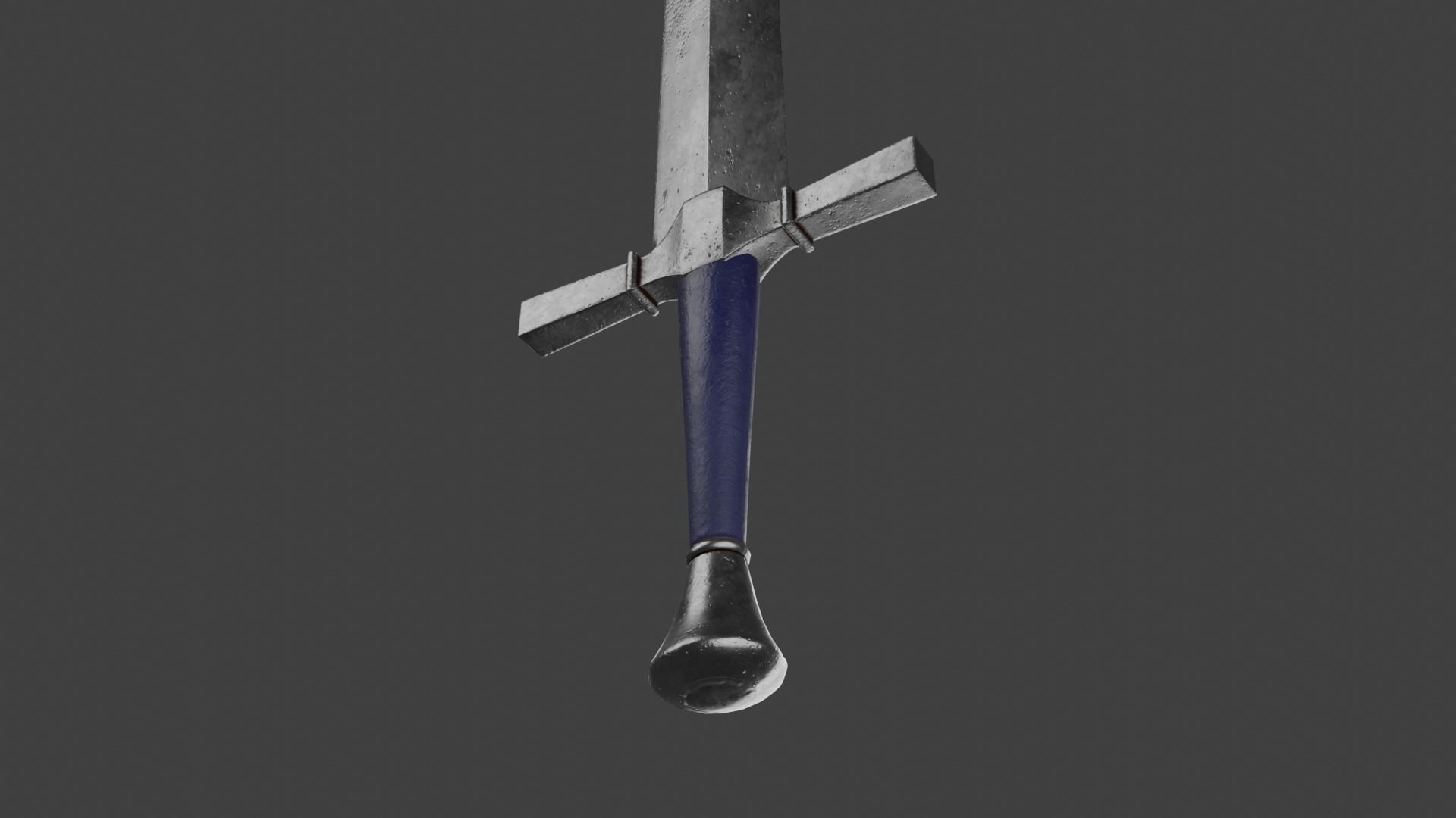 Medieval Short Sword Low-poly 3D model_4