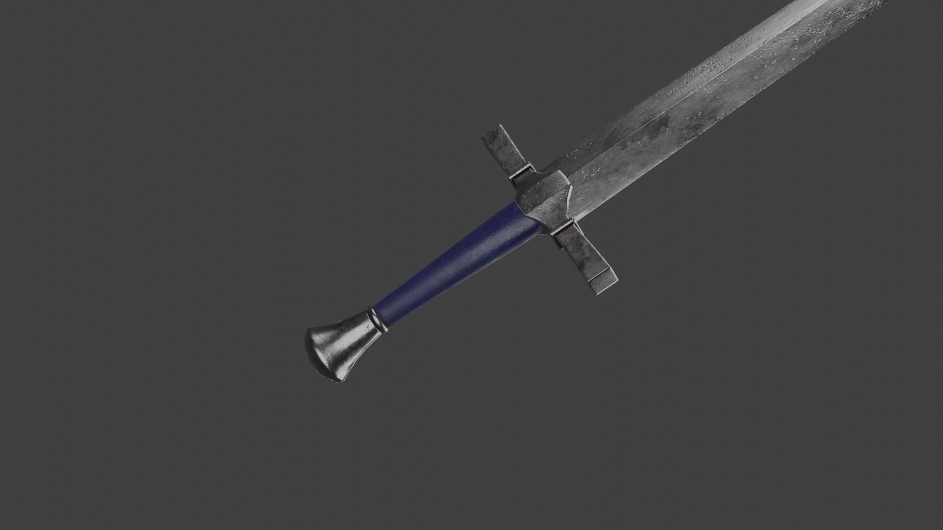 Medieval Short Sword Low-poly 3D model_10