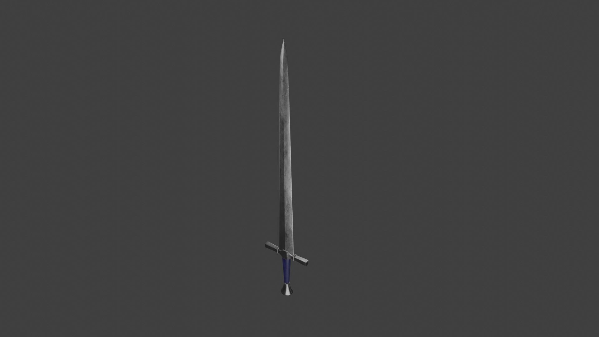 Medieval Short Sword Low-poly 3D model_2